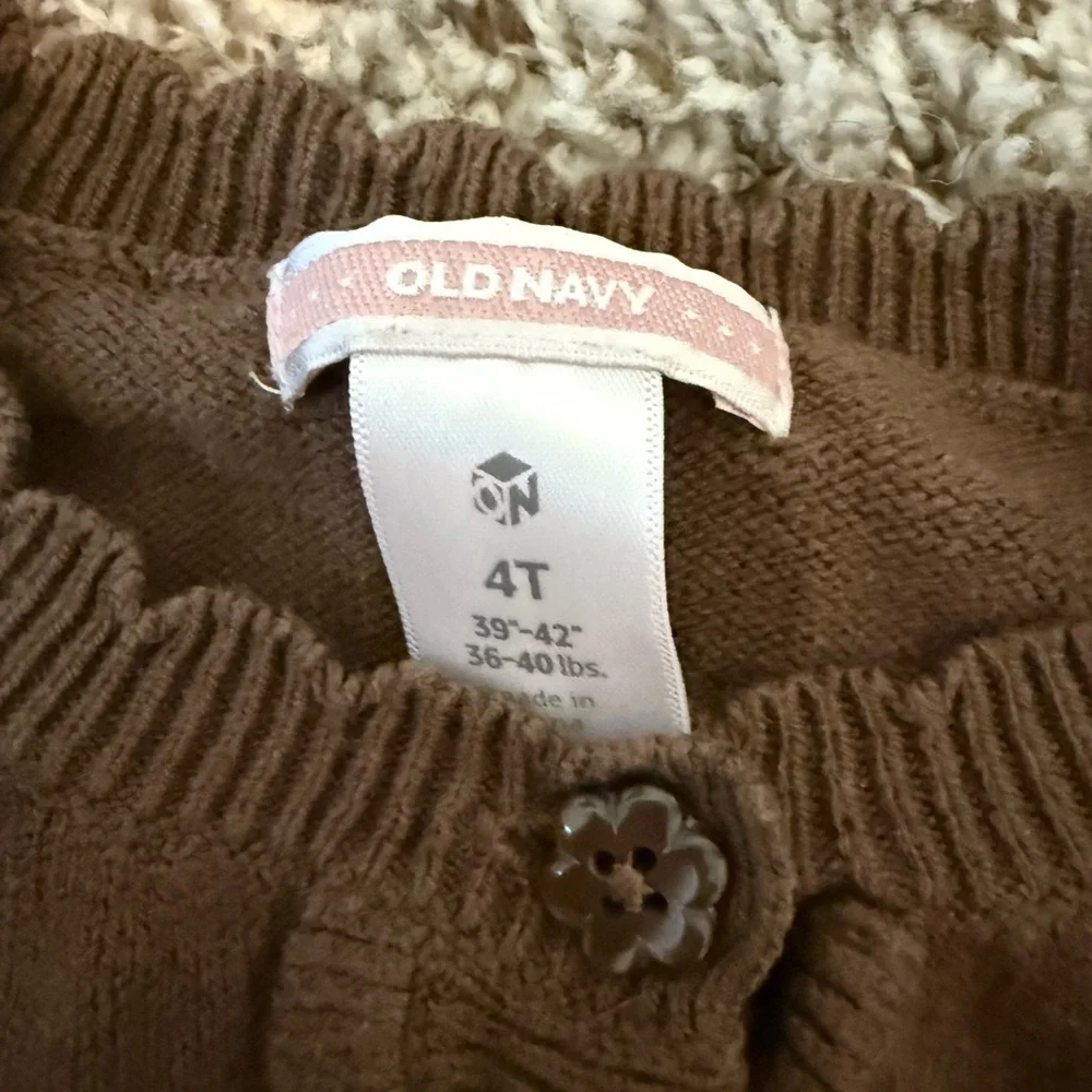 NWOT Old Navy Brown girls Cardigan Sweater